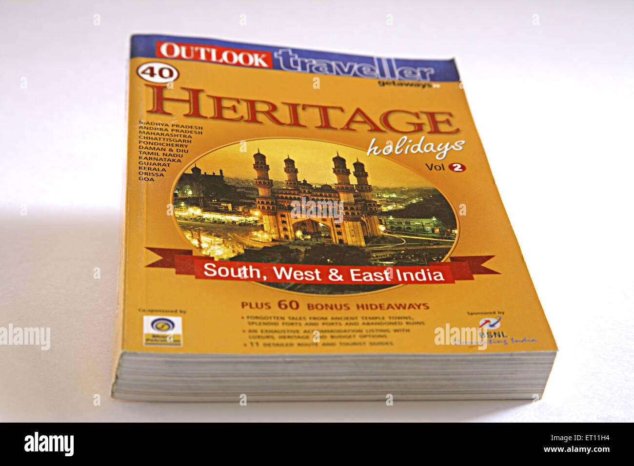 Traveller es Buch über indische Erbe Orte; Indien Stockfoto