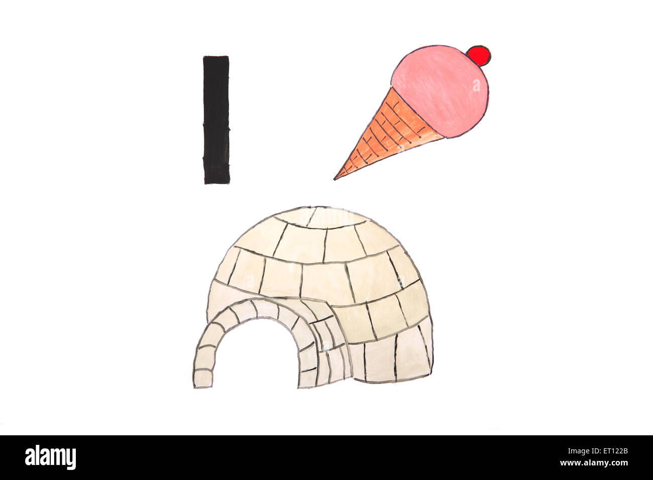 ich für Eis, ich für Iglu Stockfoto