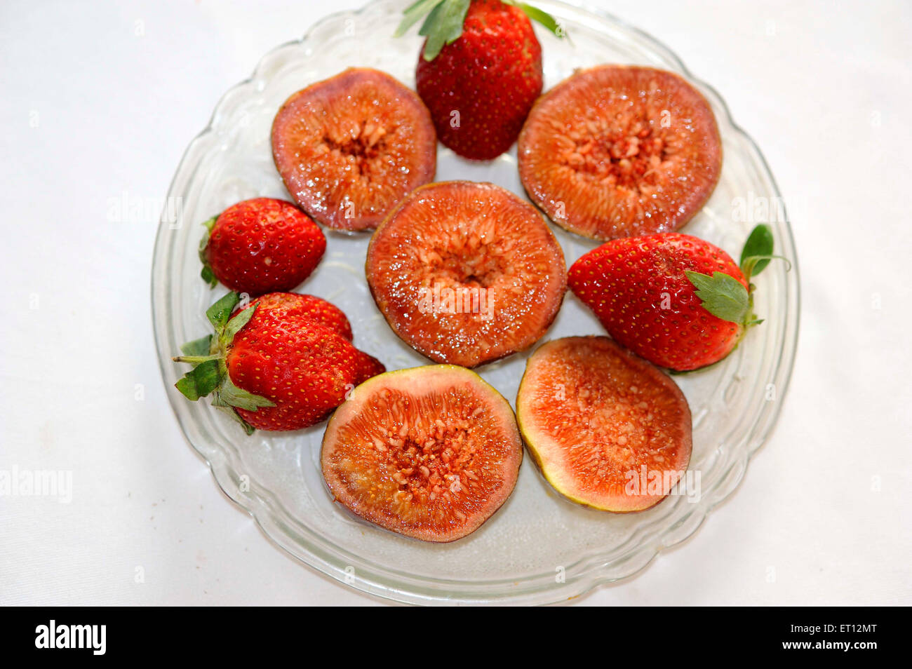 Feigen und Erdbeeren Indien Asien Stockfoto