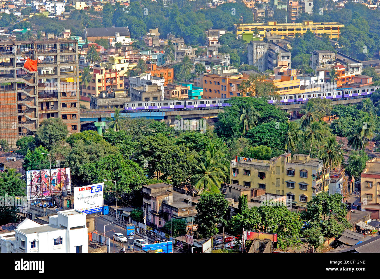 Metro Zug Kalkutta West Bengal Indien Asien Stockfoto