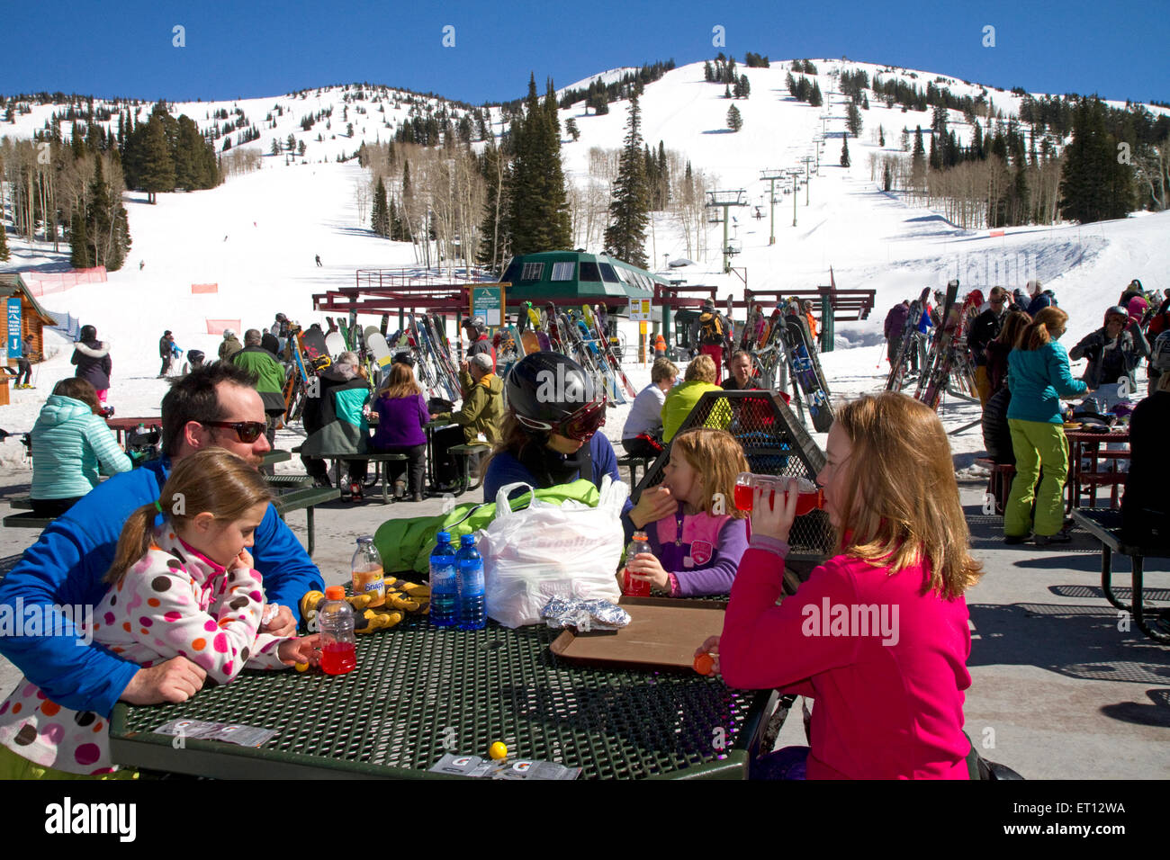 Grand Targhee Resort befindet sich in der Caribou Targhee National Forest in Alta, Wyoming, USA. Stockfoto