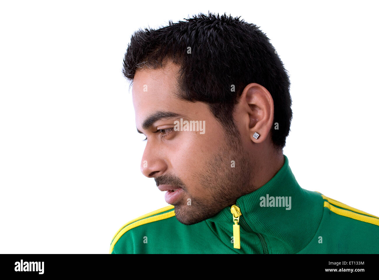 Indischen Mann tragen Ohrring Herr #733D Stockfoto