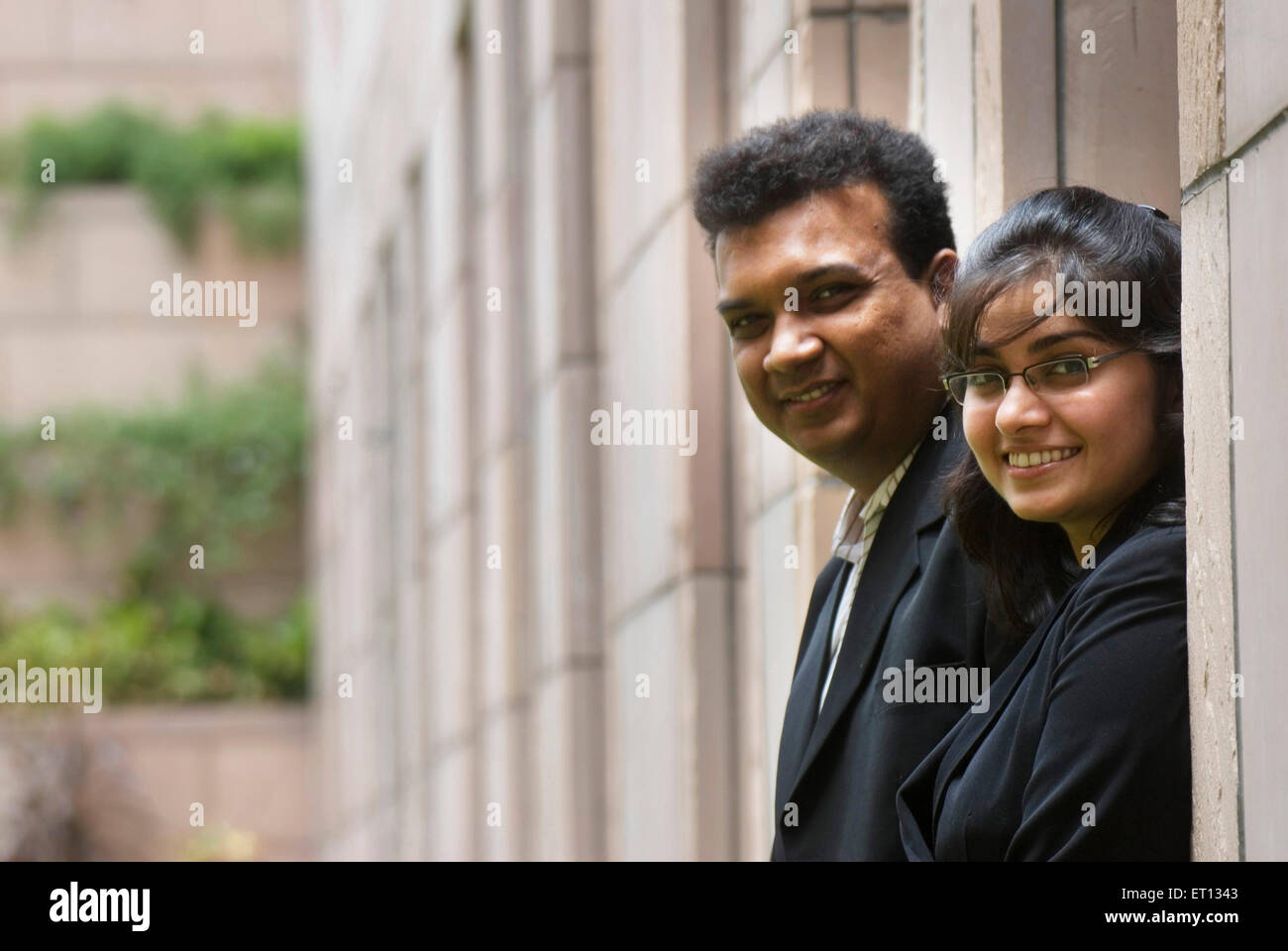 Studenten Chandrani Chakraborty und Abhishek Mitra an der Indian School of Business in Hyderabad; Andhra Pradesh; Telangana; Indien Stockfoto