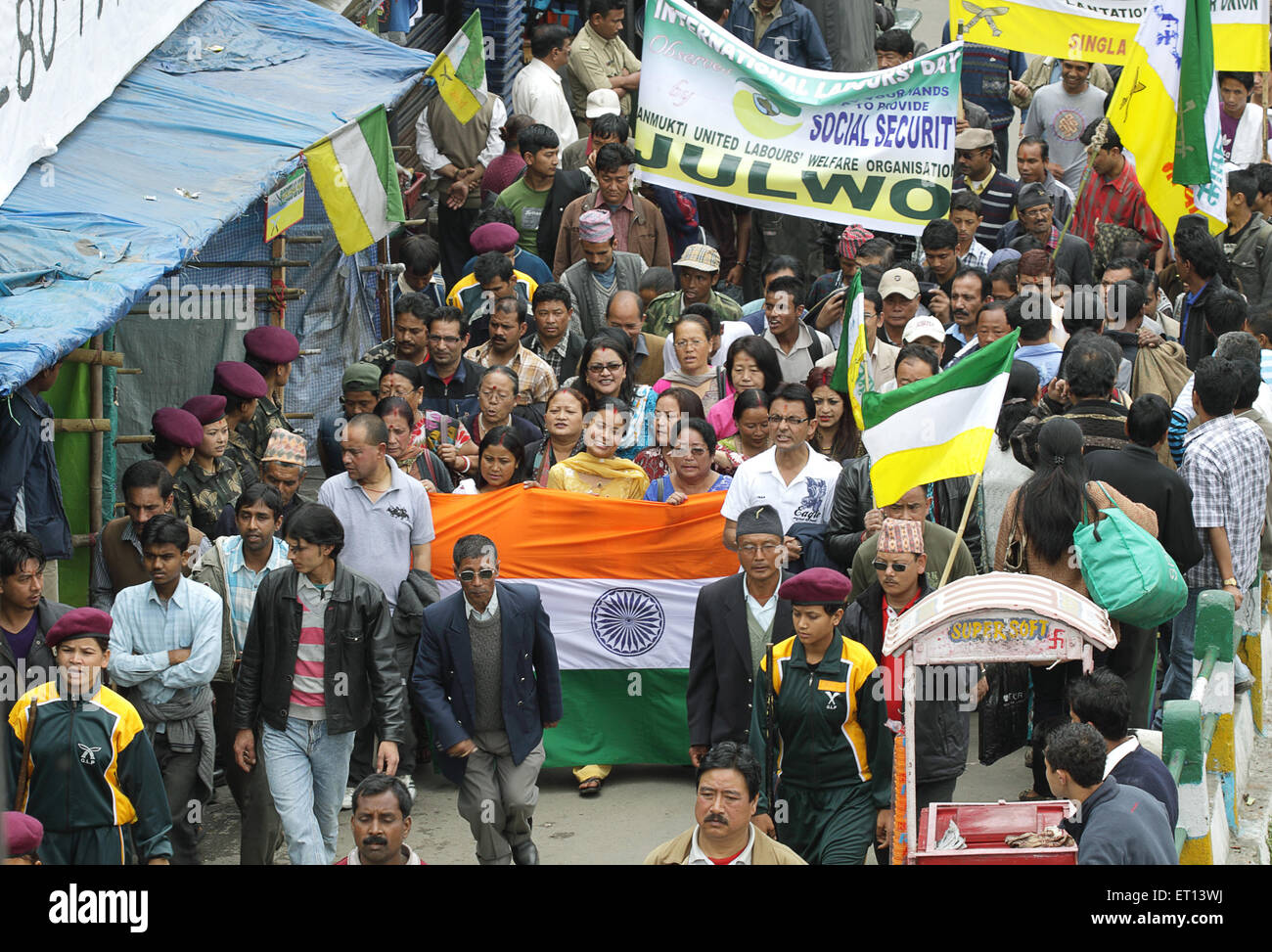 Bewegung für die Trennung von JULWO; Darjeeling; Westbengalen; Indien Stockfoto