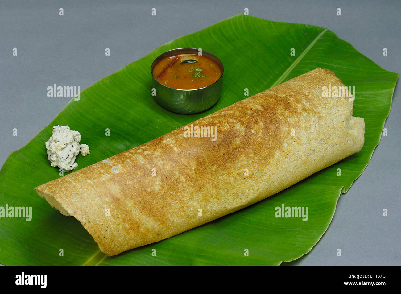Südindische Essen Masala Dosa Stockfoto