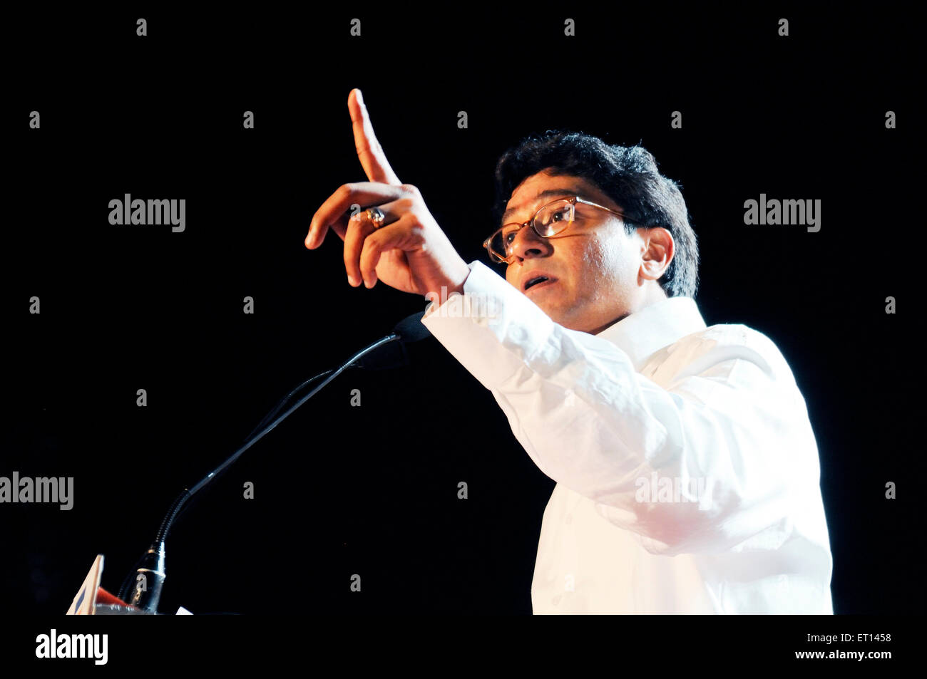 Raj Thackeray, indischer Politiker, Maharashtra Navnirman Sena, MNS, Gründer Führer, Bombay, Mumbai, Maharashtra, Indien, Asien Stockfoto