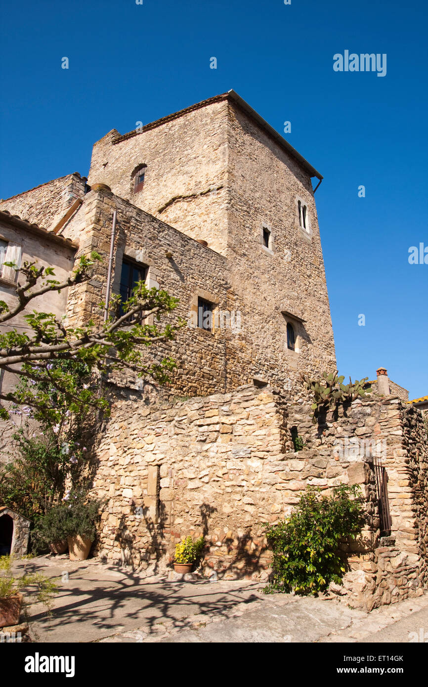 Burg-Palau-Sator. X. Jahrhundert Stockfoto