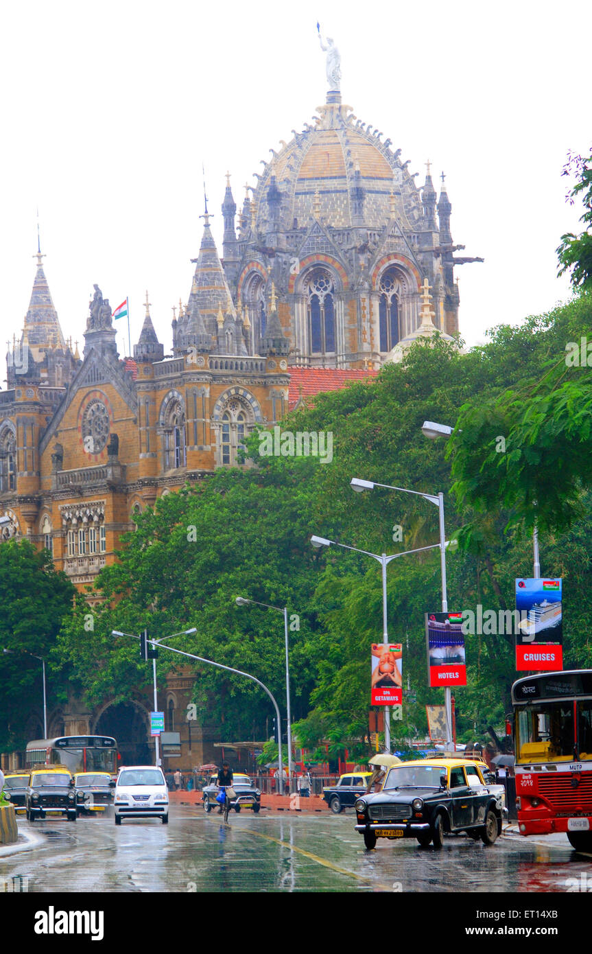 V.T Bahnhof Chatrapathi Shivaji Terminus; Bombay; Mumbai; Maharashtra; Indien Stockfoto