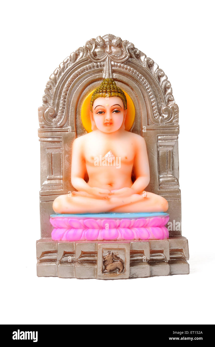 Clay Statue von Lord mahavir Stockfoto