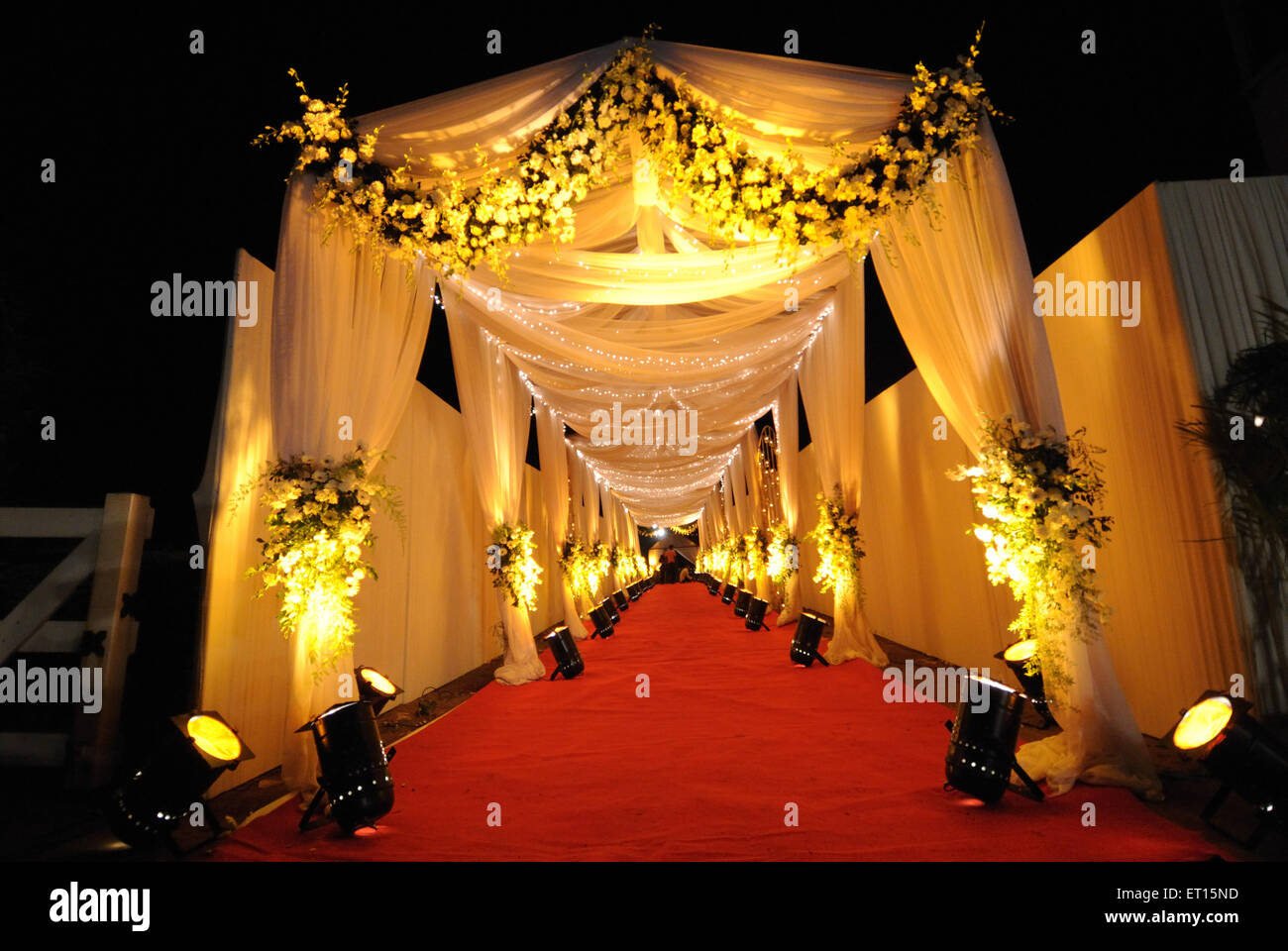 Dekoration für Hochzeitsfeiern Stockfoto
