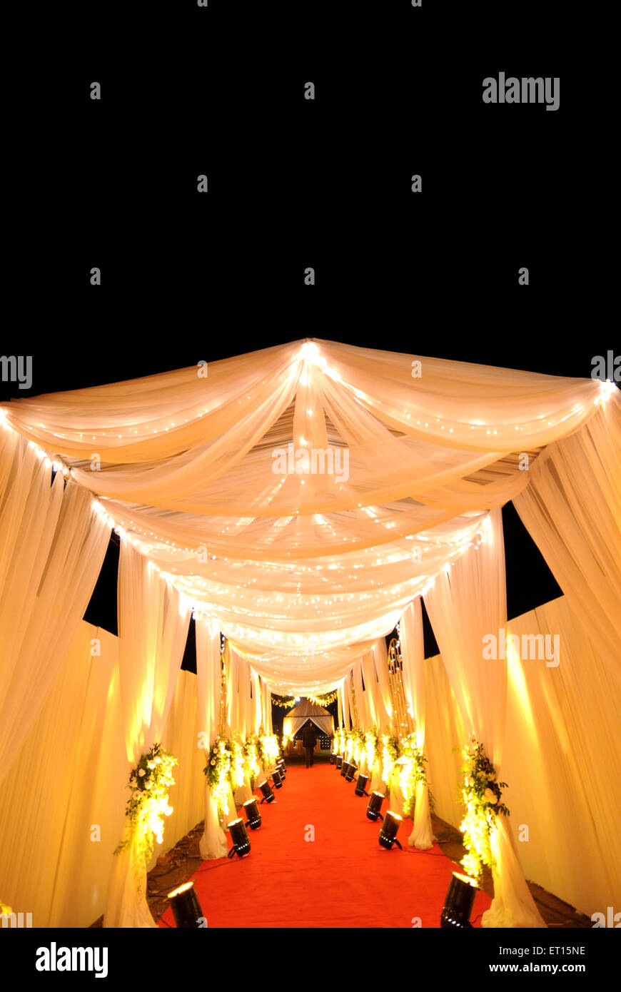 Dekoration für Hochzeitsfeiern Stockfoto