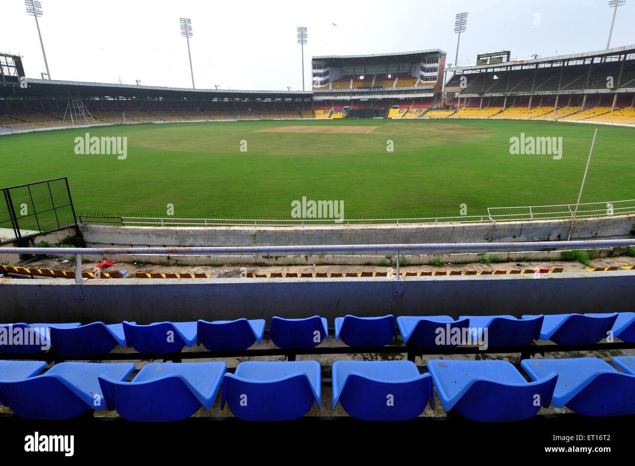 Narendra Modi Stadium, Motera Stadium of Gujarat Cricket Association, Ahmedabad, Gujarat, Indien, Asien Stockfoto