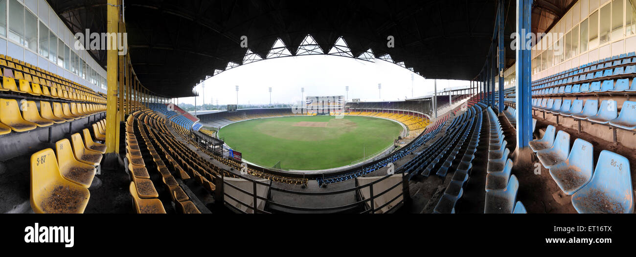 Panorama des Motera Stadion Gujarat Cricket Association Ahmedabad Gujarat Indien Asien Stockfoto