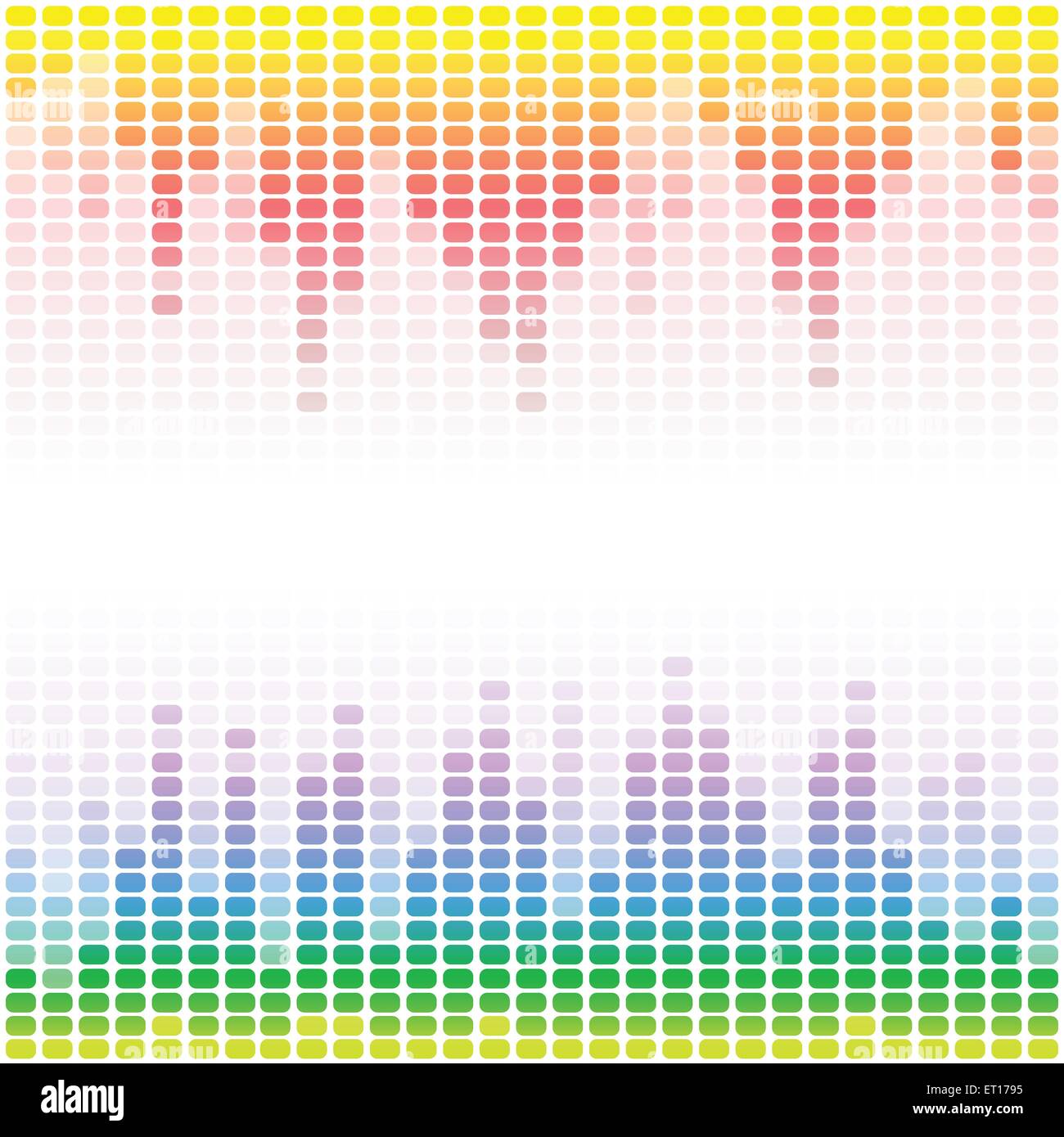 Regenbogen digital Equalizer auf weißem Hintergrund. 10 RGB EPS-Vektor-illustration Stock Vektor