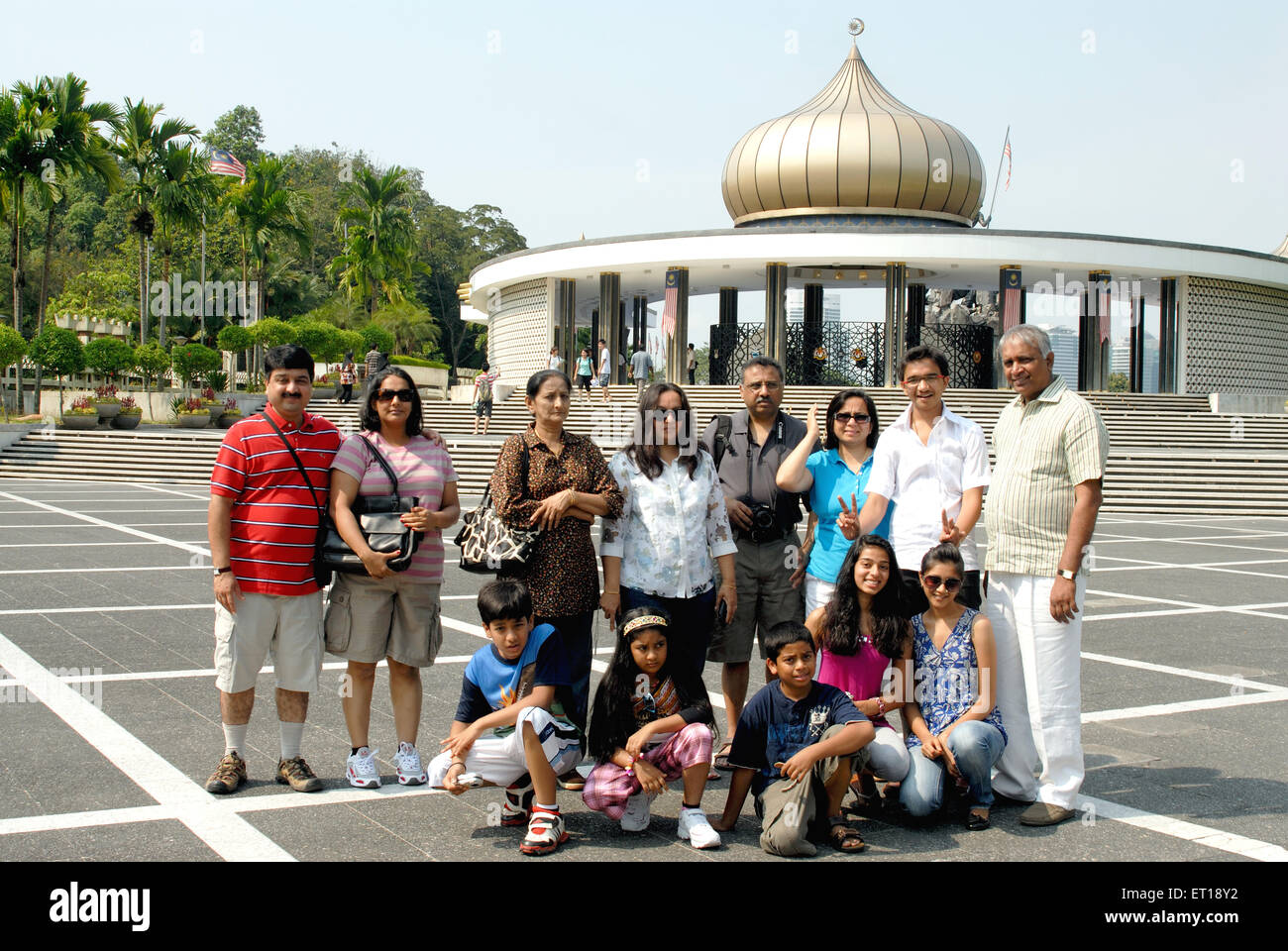 Indische Familie Urlaub Jamek Moschee Kuala Lumpur Malaysia HERR Nr. 364 Stockfoto