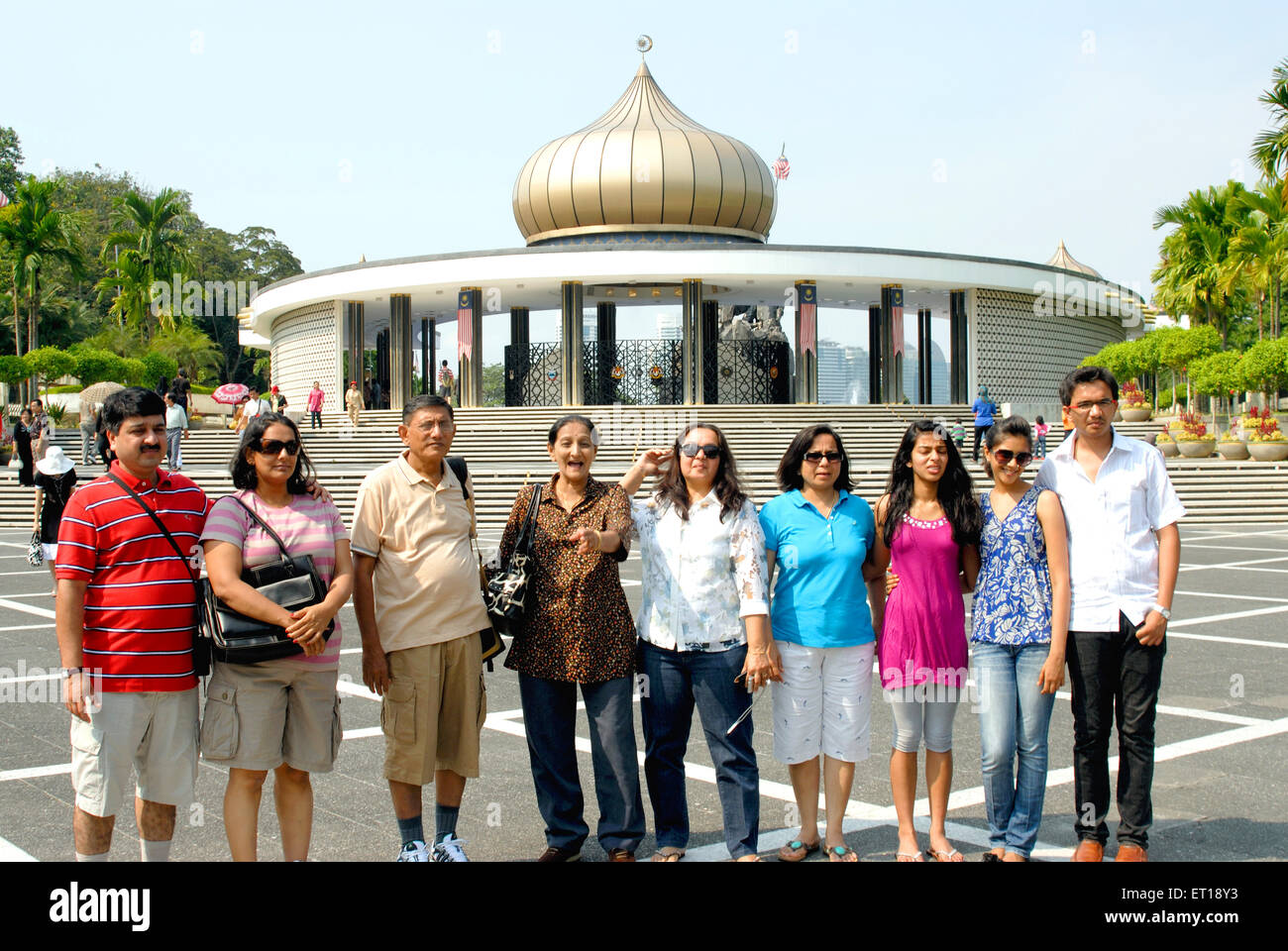 Indische Familie Urlaub bei Jamek Moschee Kuala Lumpur Malaysia - HERR Nr. 364 Stockfoto