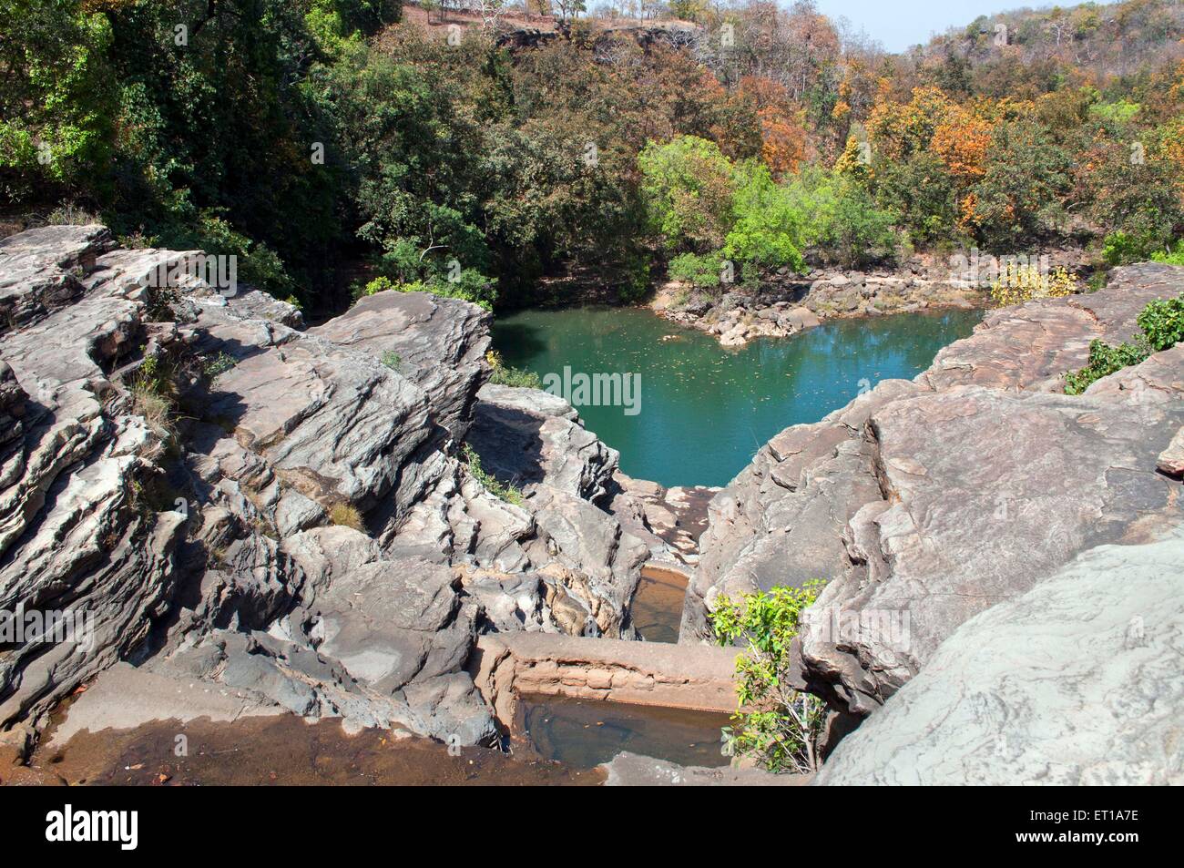 Pandav See Panna Nationalpark Khajuraho Madhya Pradesh Indien Asien Stockfoto