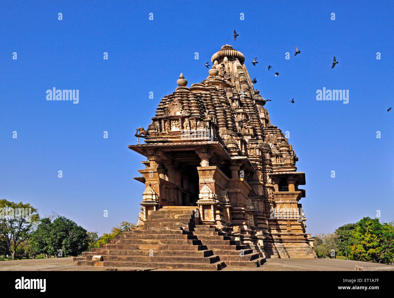 Vishvanatha Tempel westlichen Tempel von Khajuraho Madhya Pradesh Indien Asien Stockfoto