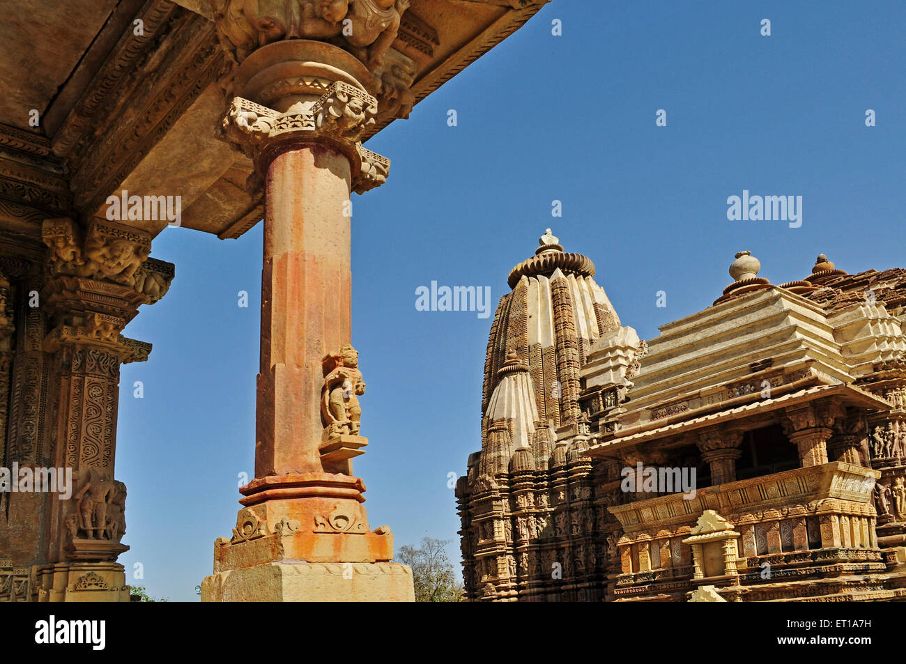 Kandariya Mahadeva Tempel Madhya Pradesh Indien Asien Stockfoto