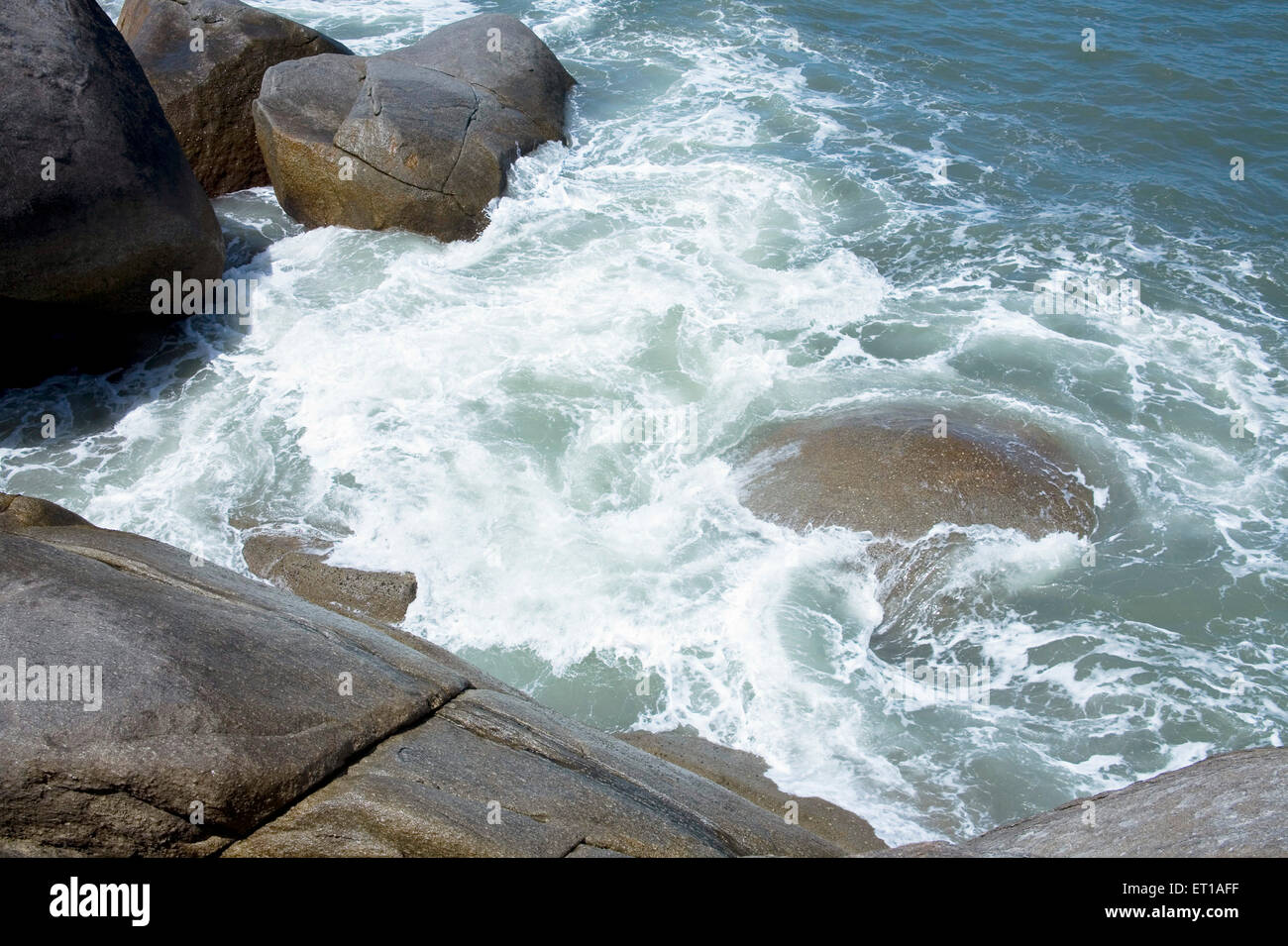 Meereswellen; Agonda Strand; Canacona; Goa; Indien Stockfoto