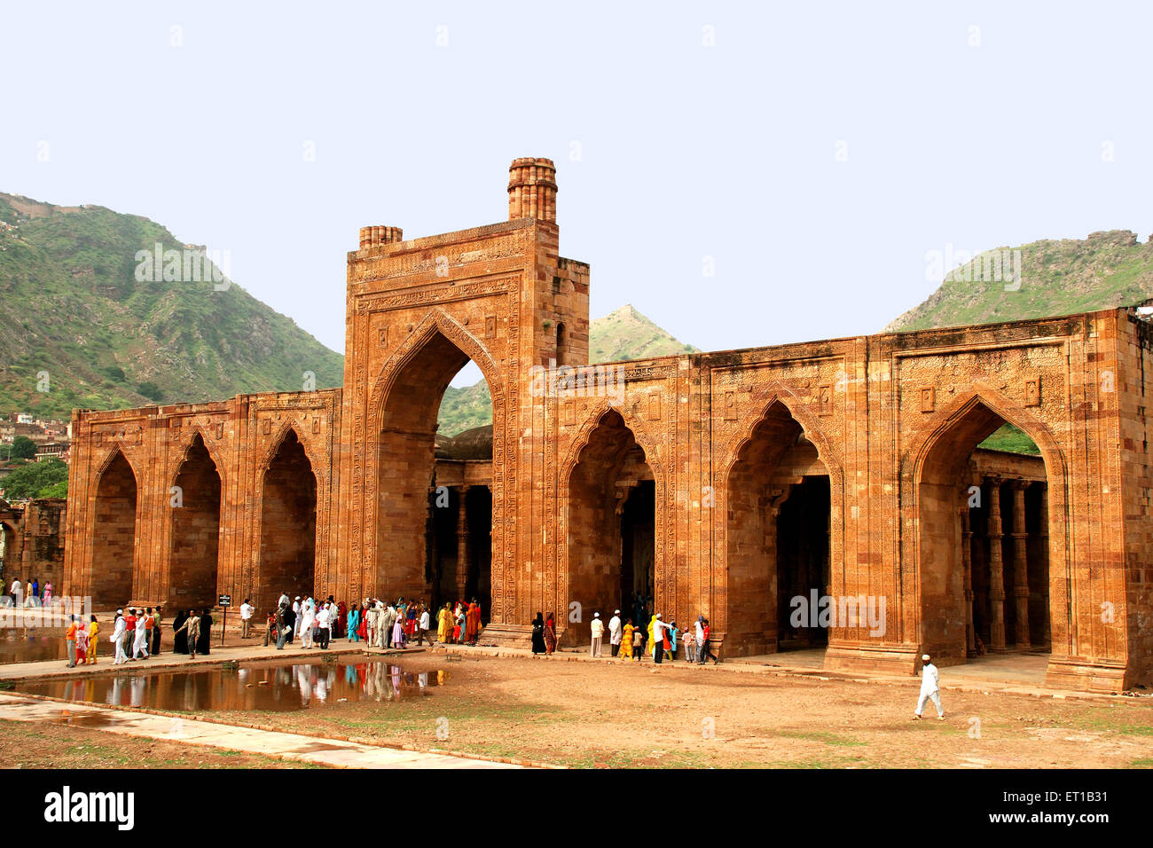 Tourist am Arhai din ka Jhonpra; Ajmer; Rajasthan; Indien Stockfoto