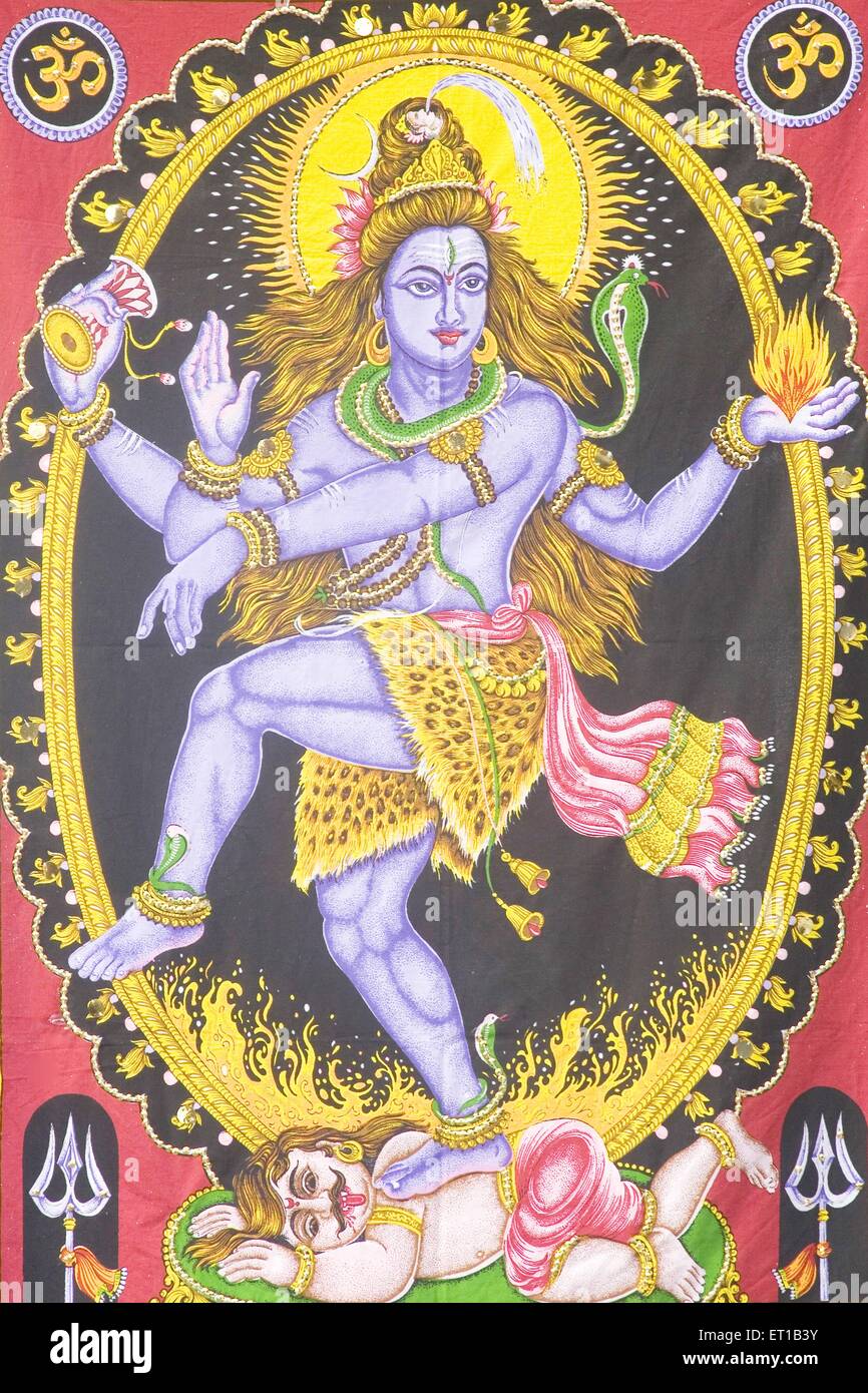 Herr Shiva in kosmischer Tanzpose Stockfoto