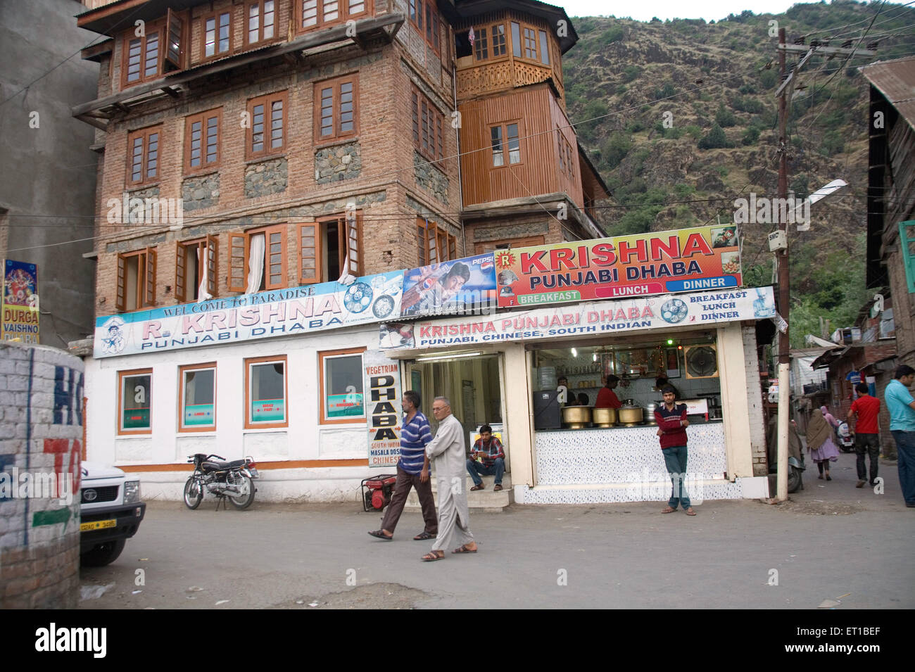 Krishna Punjabi Dhaba; Srinagar; Kaschmir; Jammu und Kaschmir; Indien; Asien Stockfoto