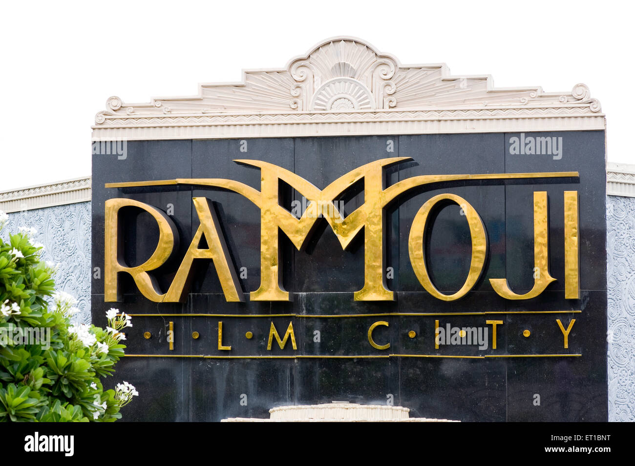 Ramoji Film City Sign , Hyderabad , Andhra Pradesh , Indien , Asien Stockfoto