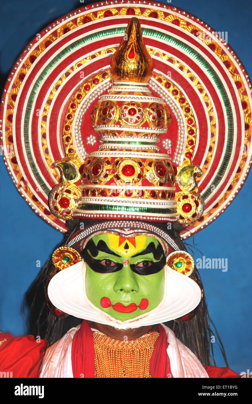 Kathakali Tanzshow Leistung bei Mudra Centre in Thekkady; Kerala; Indien Herr # 764 2009 Stockfoto
