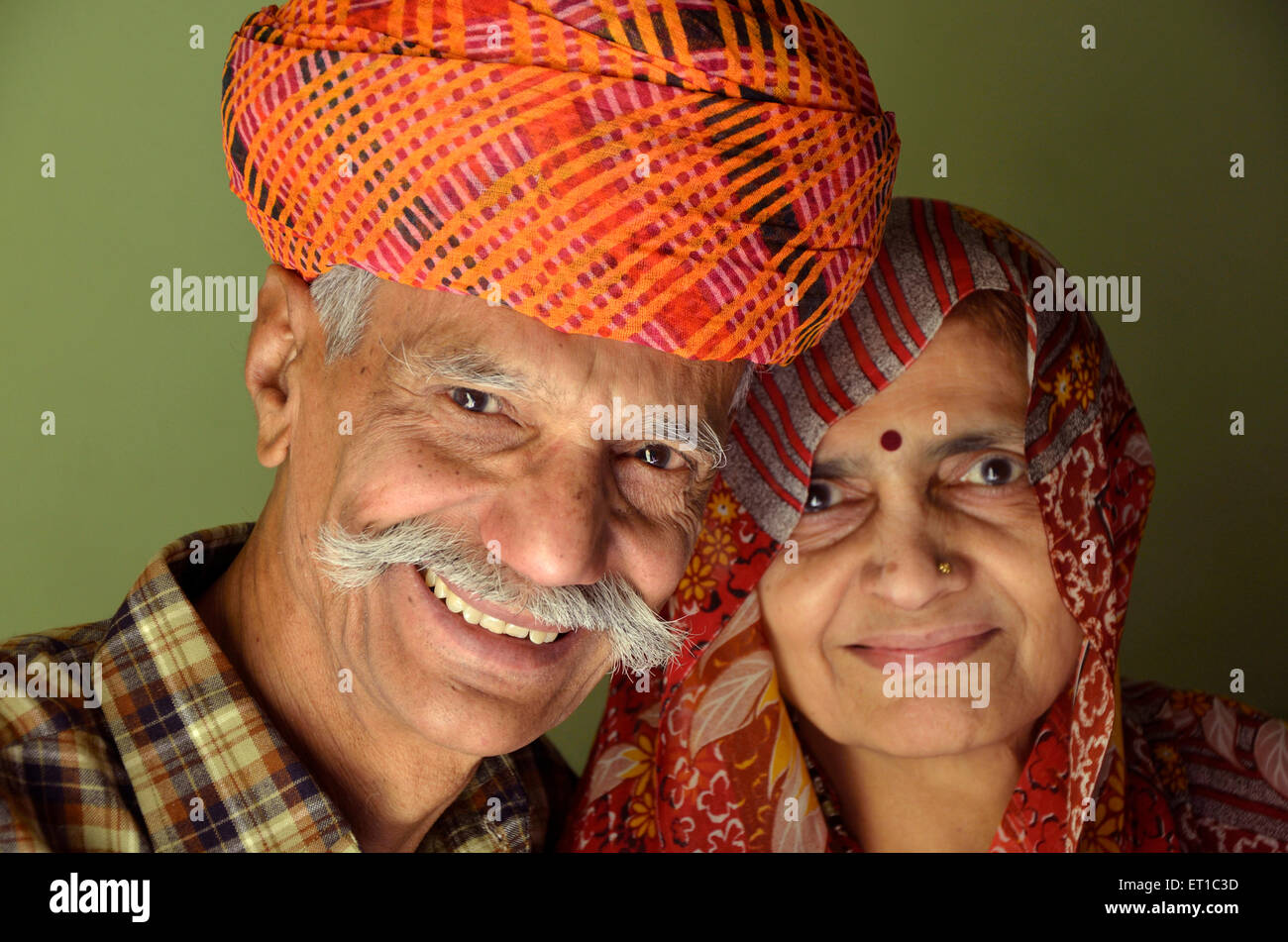 Indische alte paar Herr #704 Jodhpur Rajasthan Indien Asien Stockfoto