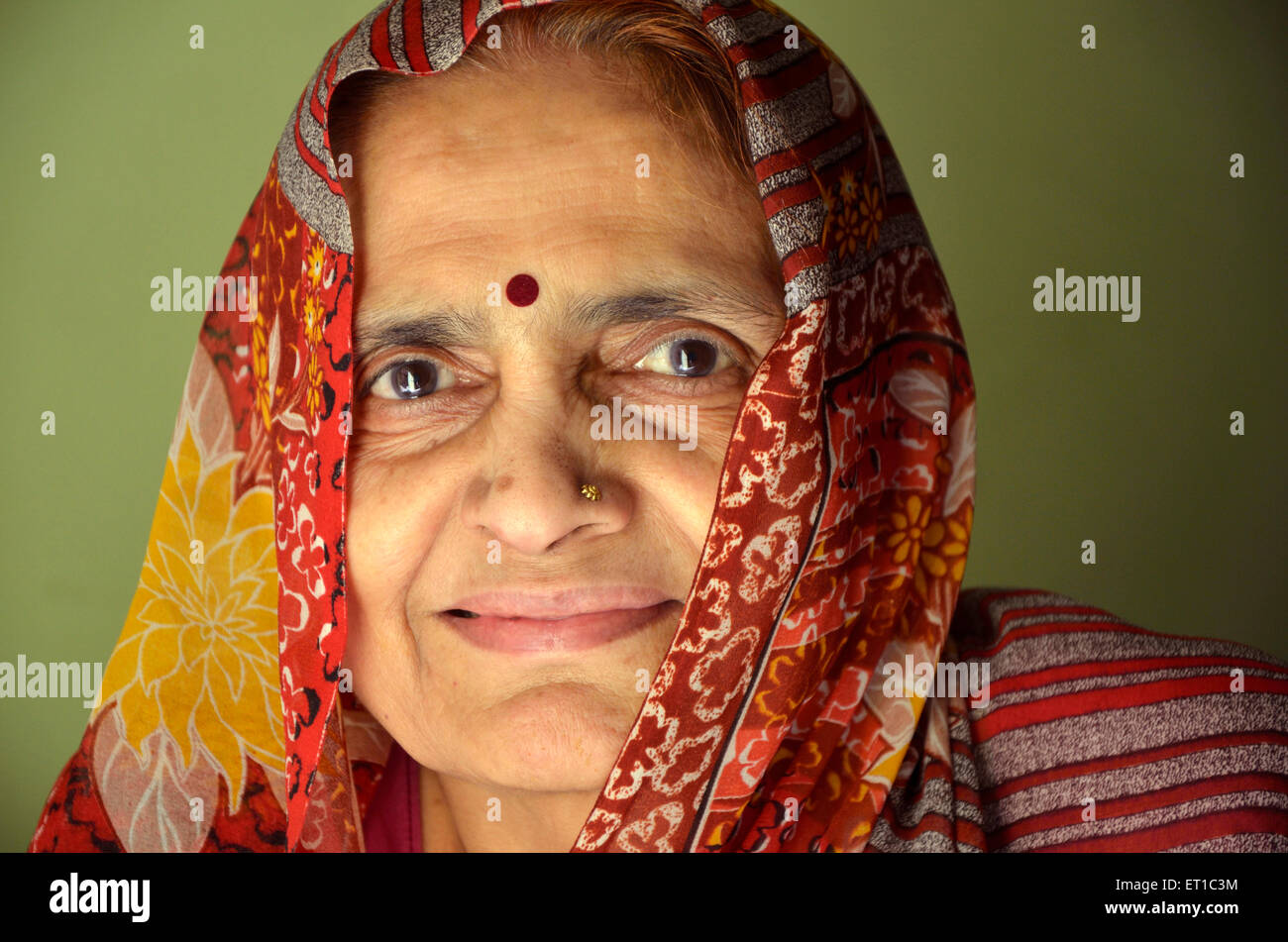 Indische alte Frau Porträt Jodhpur Rajasthan Indien Asien HERR#704 Stockfoto