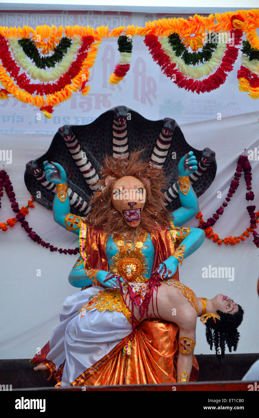 Indische Gott Narsingh Inkarnation Jodhpur Rajasthan Indien Asien Stockfoto