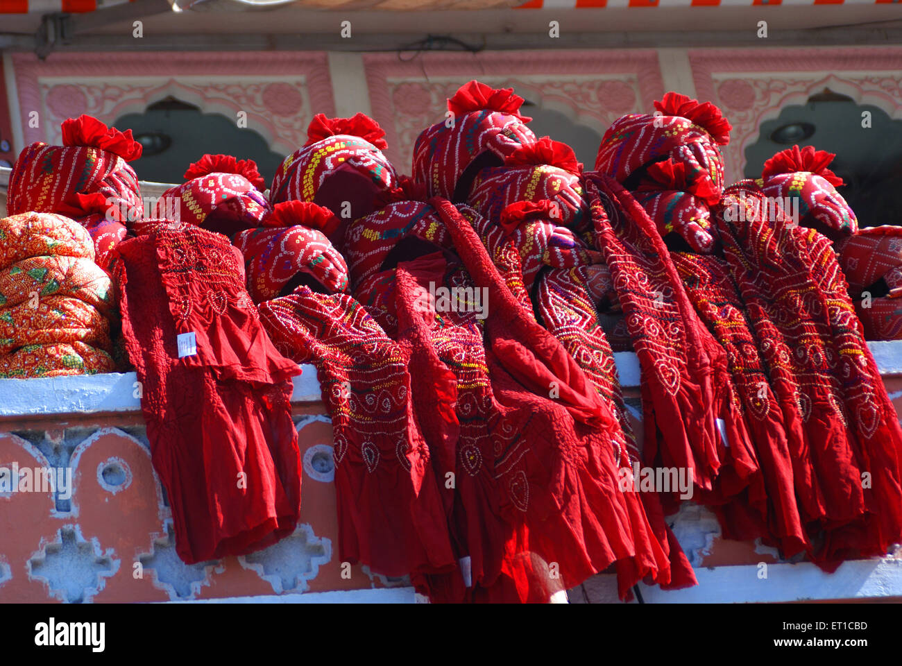 Indische Rajasthani Turbane Jaipur Rajasthan Indien Asien Stockfoto