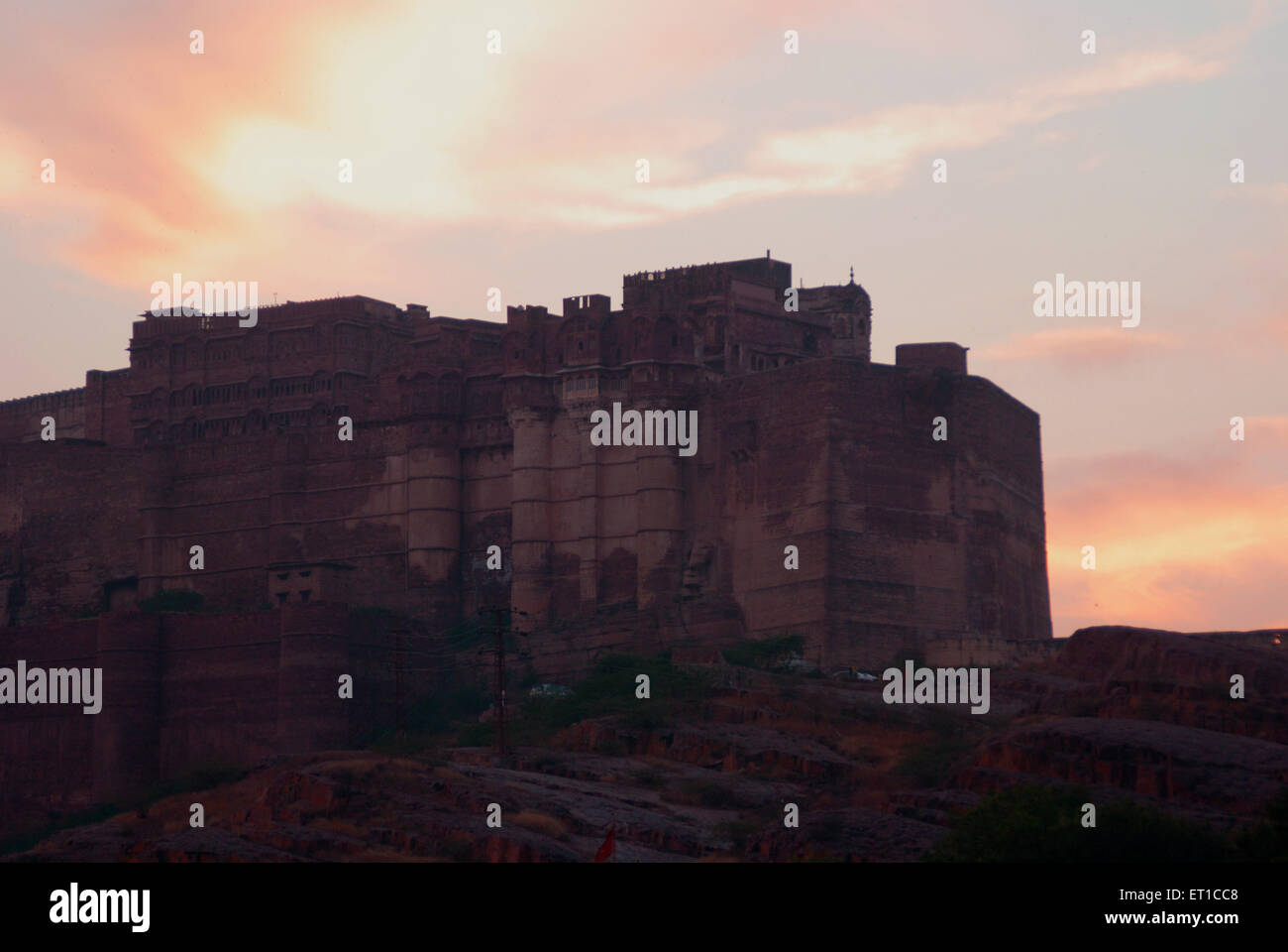 Mehrangarh Fort Jodhpur Rajasthan Indien Asien Stockfoto