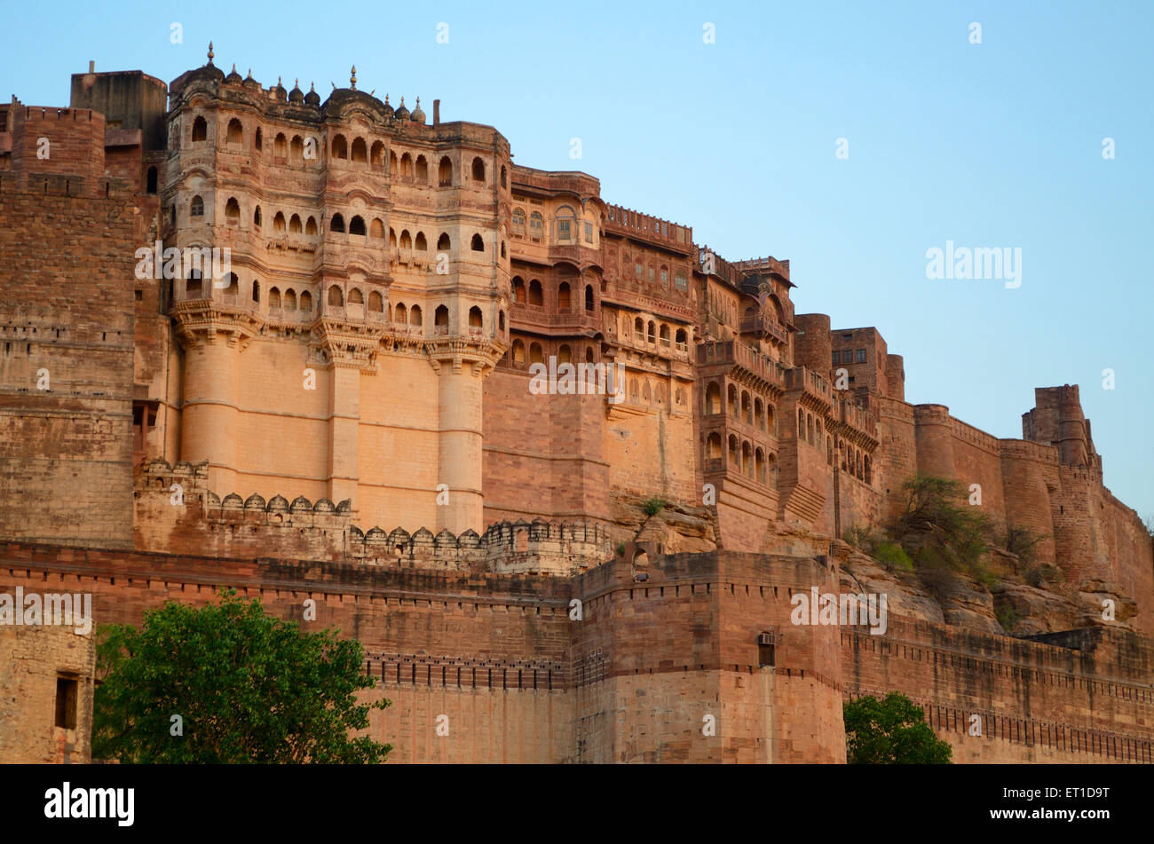 Mehrangarh Fort Jodhpur Kila Jodhpur Rajasthan Indien Stockfoto