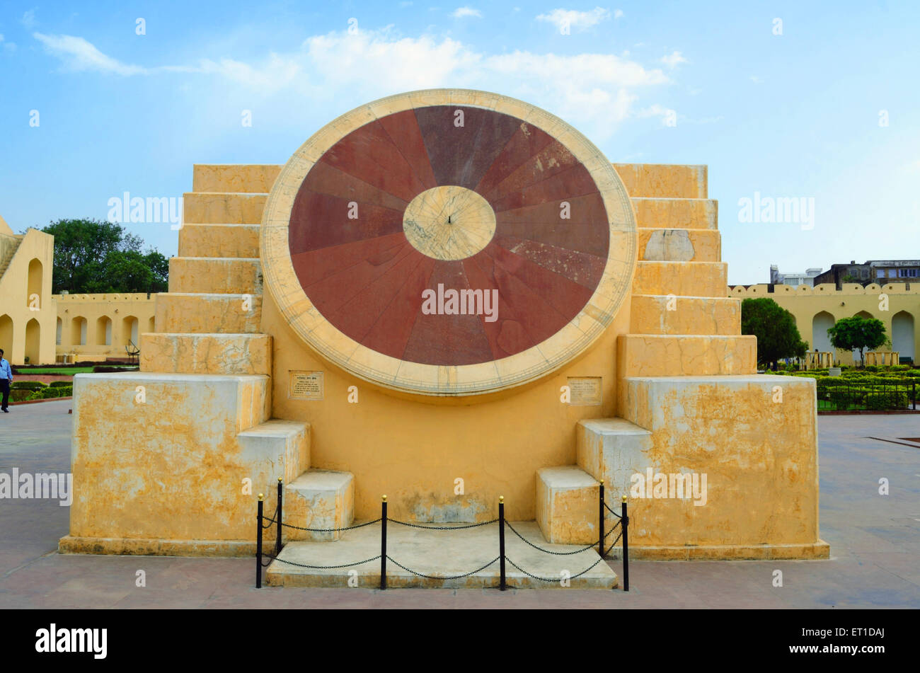 Yantra in Jantar Mantar horizontale Jaipur Rajasthan Indien Stockfoto