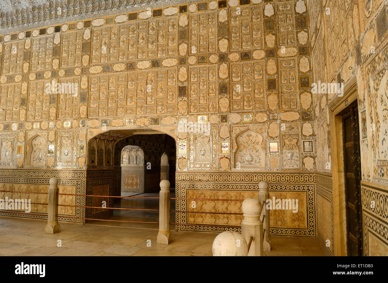 Jaya Mandir auch bekannt als Sheesh Mahal Indien Jaipur Rajasthan Stockfoto