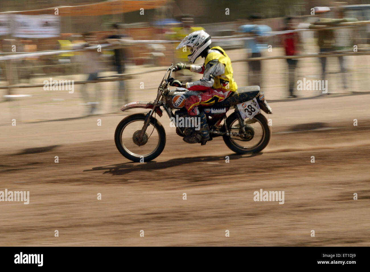 Bike-Rennen Dirt Motorrad-Rennen Jodhpur Rajasthan Indien Asien Stockfoto