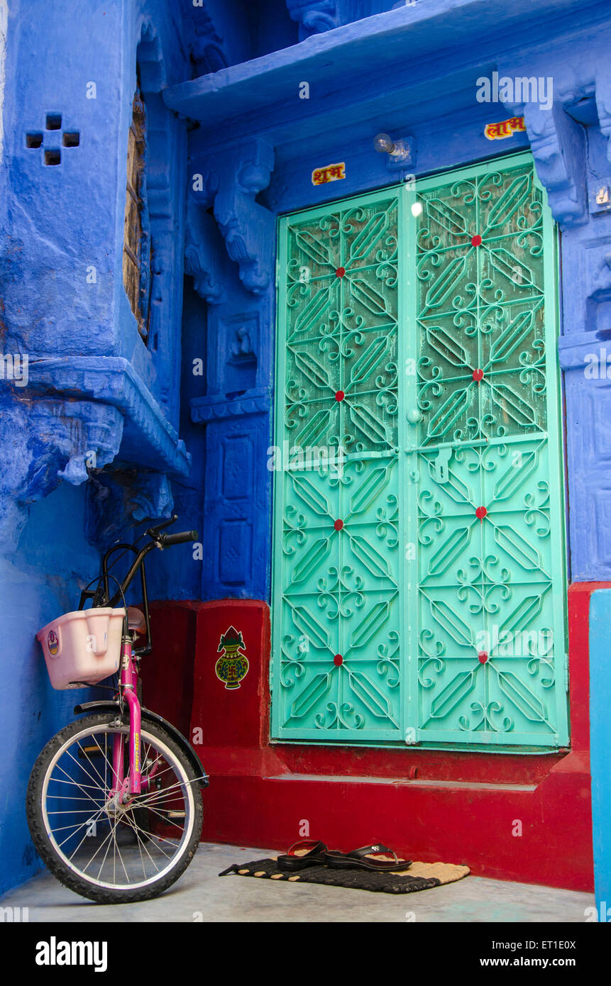 Haus Jodhpur Rajasthan Indien Asien Stockfoto