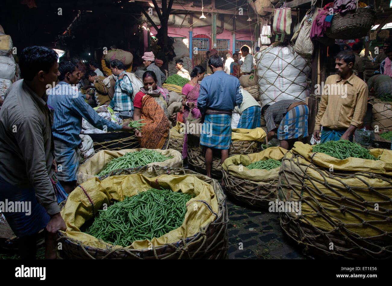 Gemüsemarkt Kolkata West Bengal Indien Asien Stockfoto
