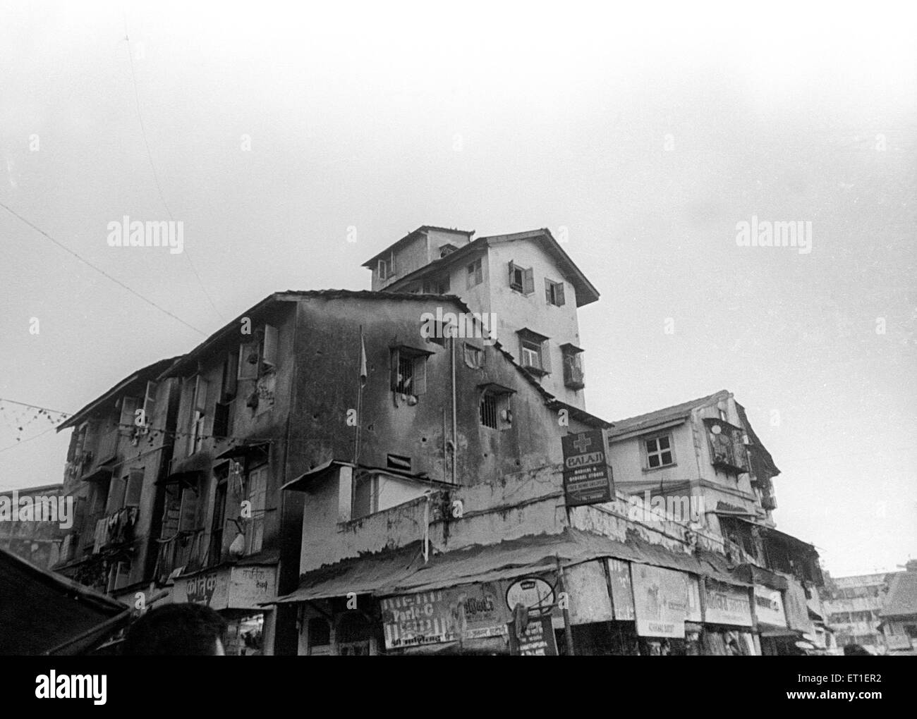Altes Gebäude; Kamathipura; Bombay; Mumbai; Maharashtra; Indien Stockfoto