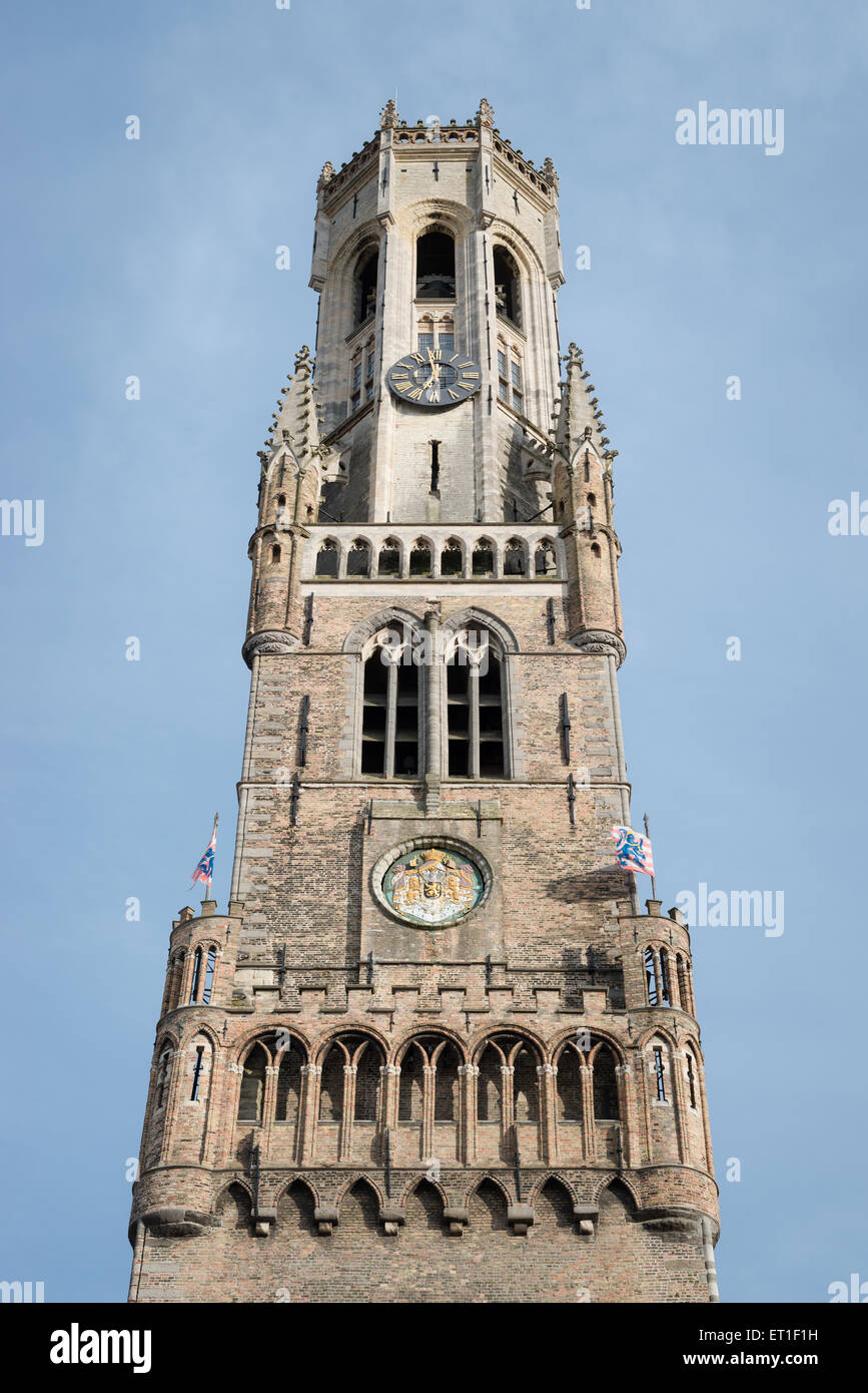 Brügge, Belgien, der Glockenturm Stockfoto