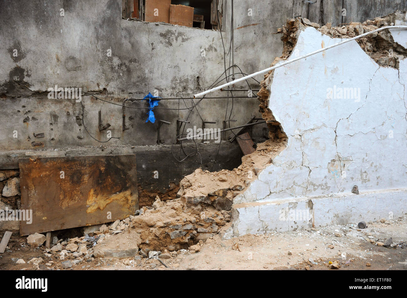 Blick auf Nariman House in Colaba nach Terroranschlag von Deccan Mudschaheddin am 26. November 2008 in Bombay Stockfoto