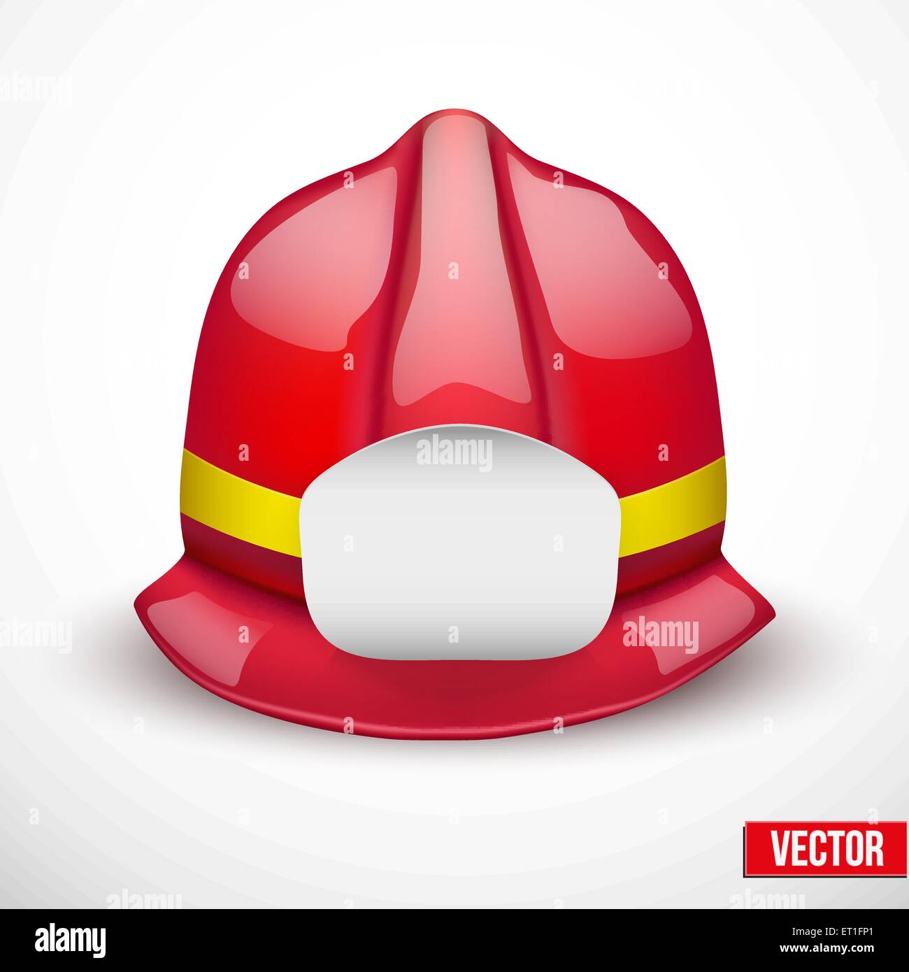 Rot-Feuerwehr-Helm-Vektor-illustration Stock Vektor