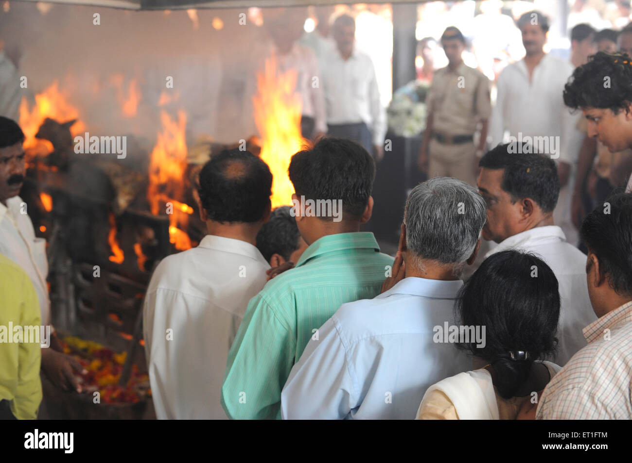 Hindu-Beerdigungszeremonie, Hemant Karkare, Chief Anti Terrorism Squad, tötete 2008 Terroranschläge in Mumbai, Bombay, Mumbai, Maharashtra, Indien Stockfoto