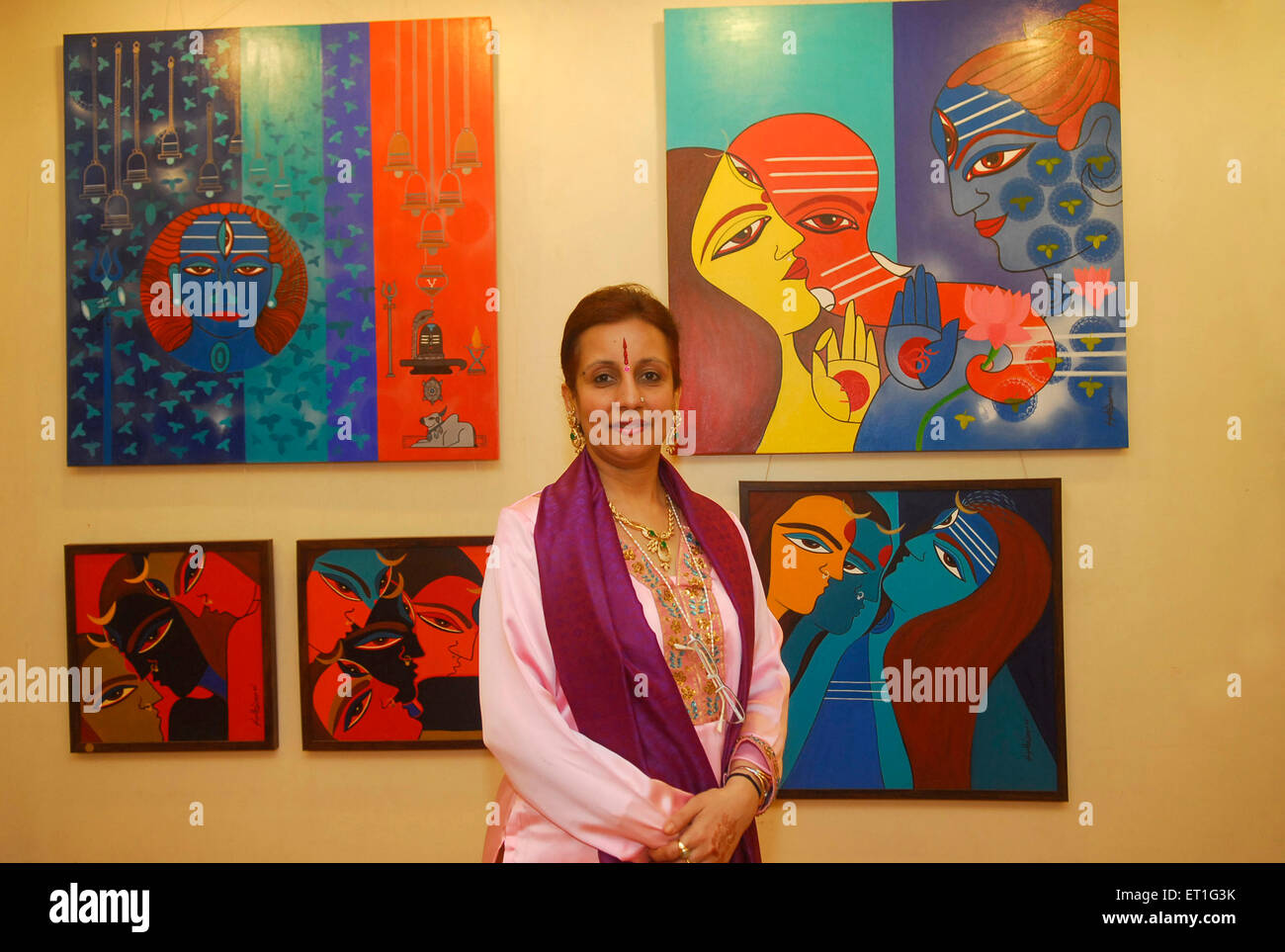 Gayatri Desai, indische Künstlerin, Indien, Asien Stockfoto