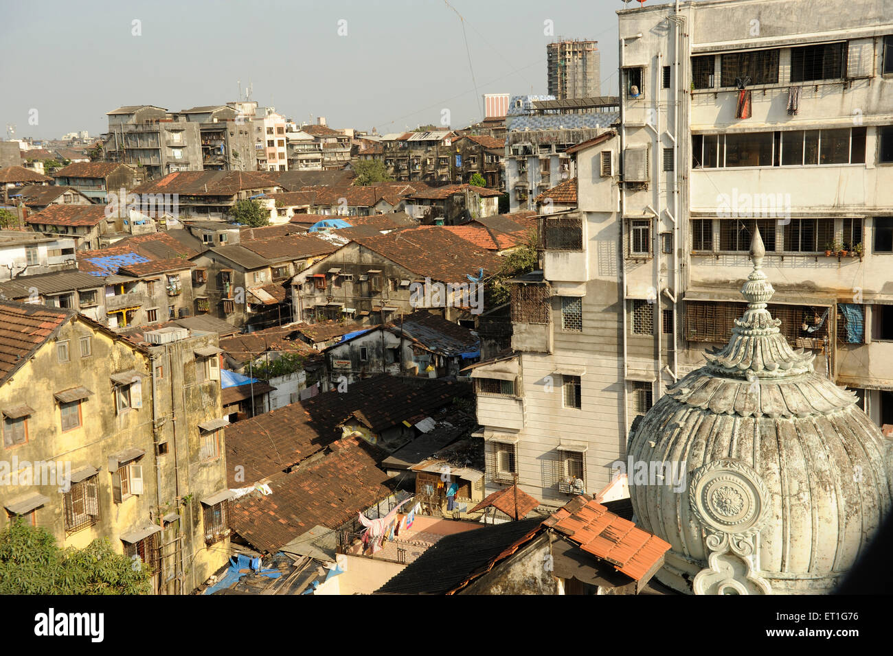 Luftaufnahme des Kalbadevi; Bombay Mumbai; Maharashtra; Indien Stockfoto