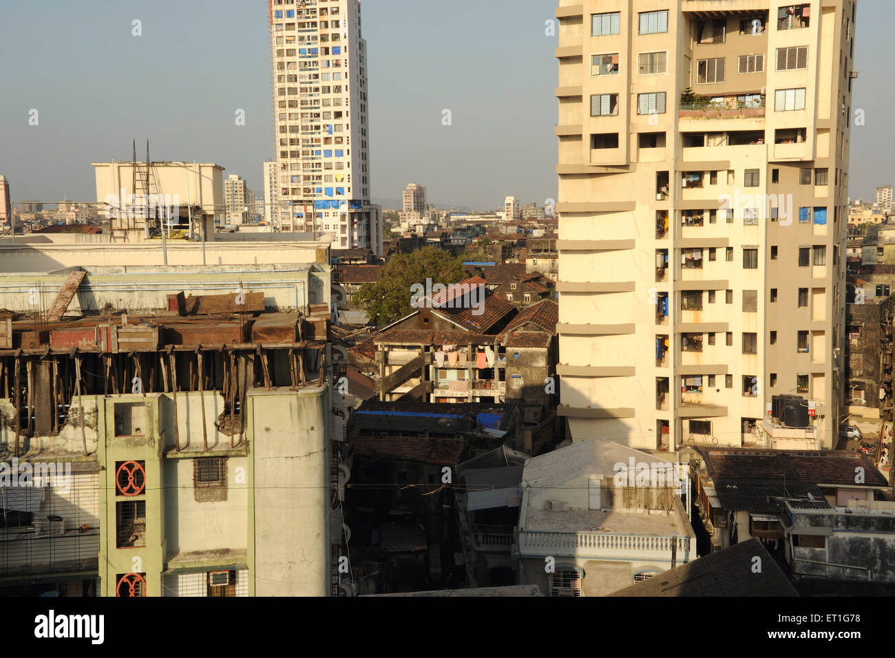 Luftaufnahme des Kalbadevi; Bombay Mumbai; Maharashtra; Indien Stockfoto