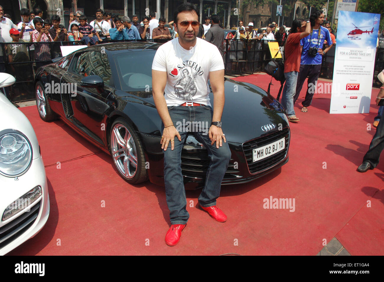 Raj Kundra, britischer indischer Geschäftsmann, Parx Super Car Show, Indien, Asien Stockfoto