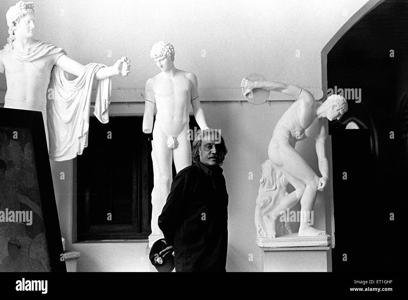 Maler Subhash Awchat in Sir j. j. Schule der Kunst Nein Herr Stockfoto